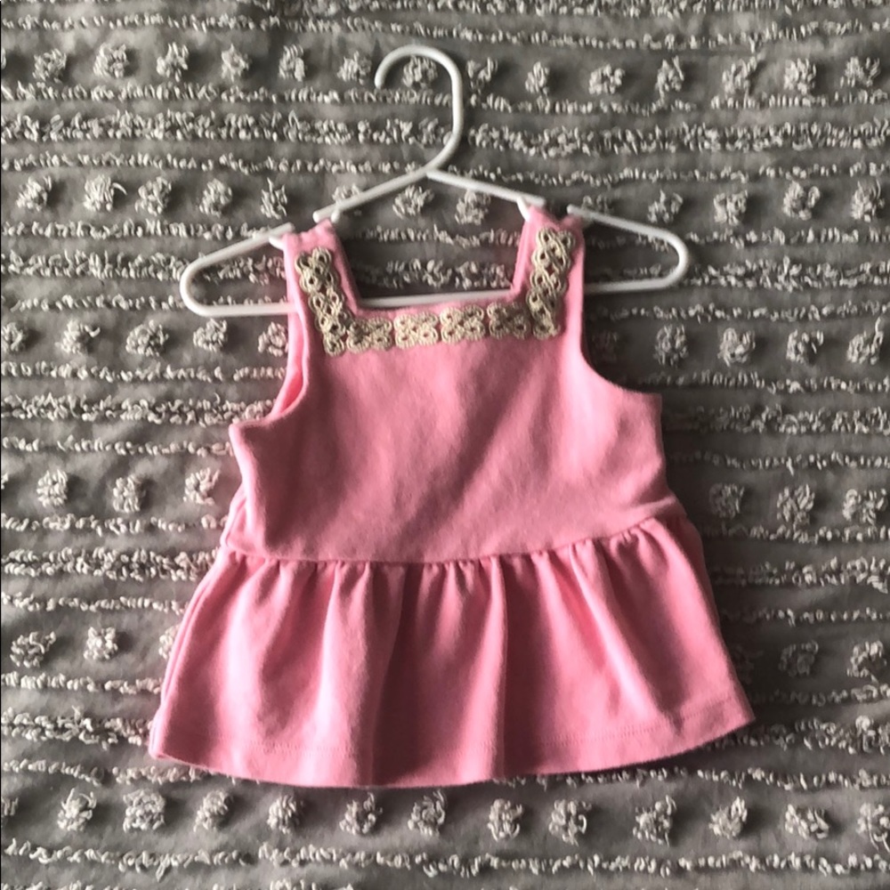 Jamie & Jack Peplum top with gold embroidery